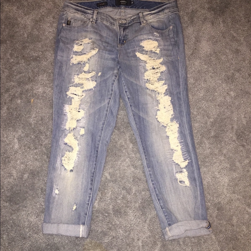 Torrid distressed jeans